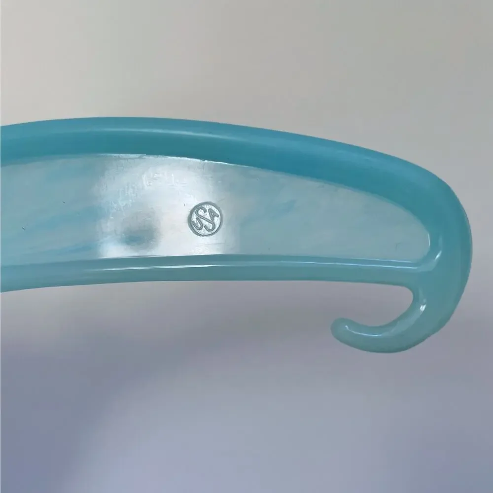 Vintage Plastic Hanger Swirl Blue USA